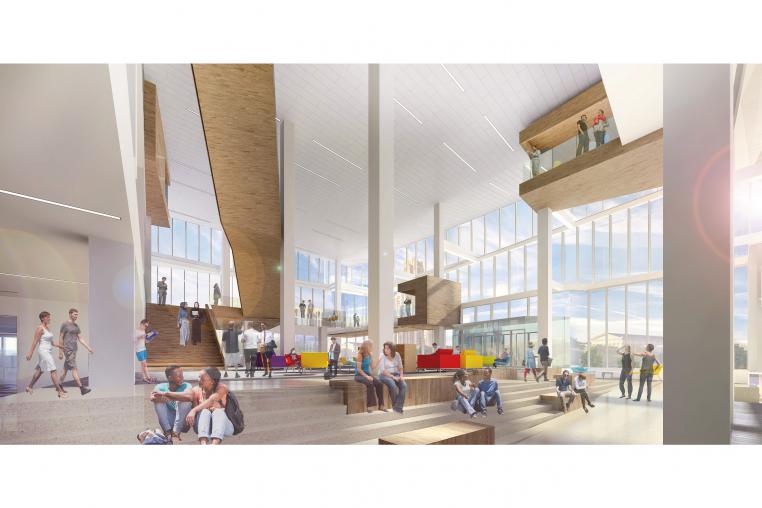 Rendering of Proposed Hillman Library Ground Floor
