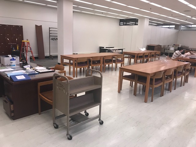 The Archives & Special Collections at Hillman's temporary new reading room on the ground floor